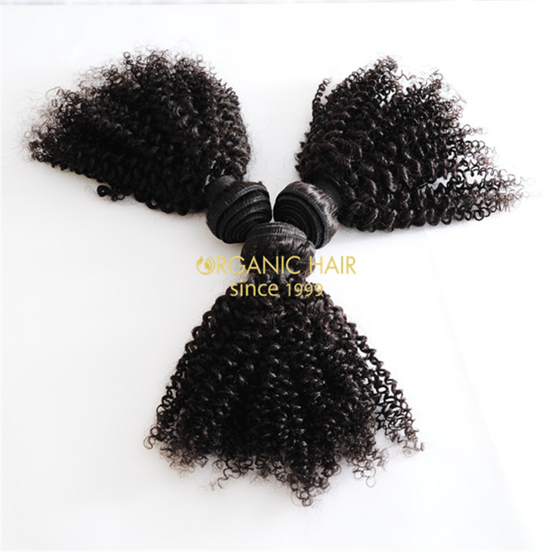 16inch afro kinky weft afro hair weave in hair